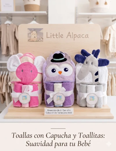 Set de Toalla con Capucha + Toallitas ✨👶🛁