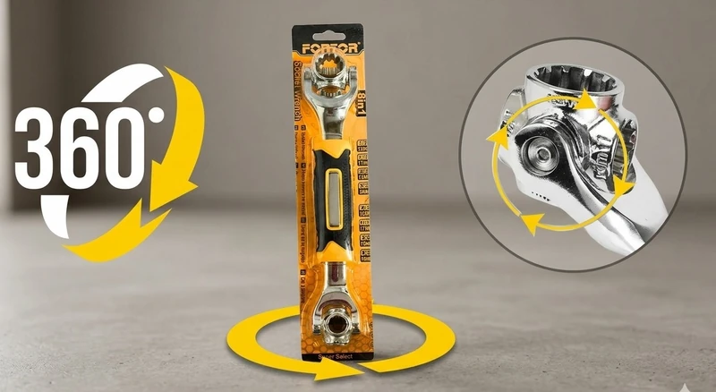 Llave Multifuncional 8 en 1 Rotatoria ✨🔧🔄