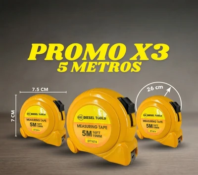 Metros 5M Diésel Tools ✨📏🛠️ ¡Llévate 3 unidades