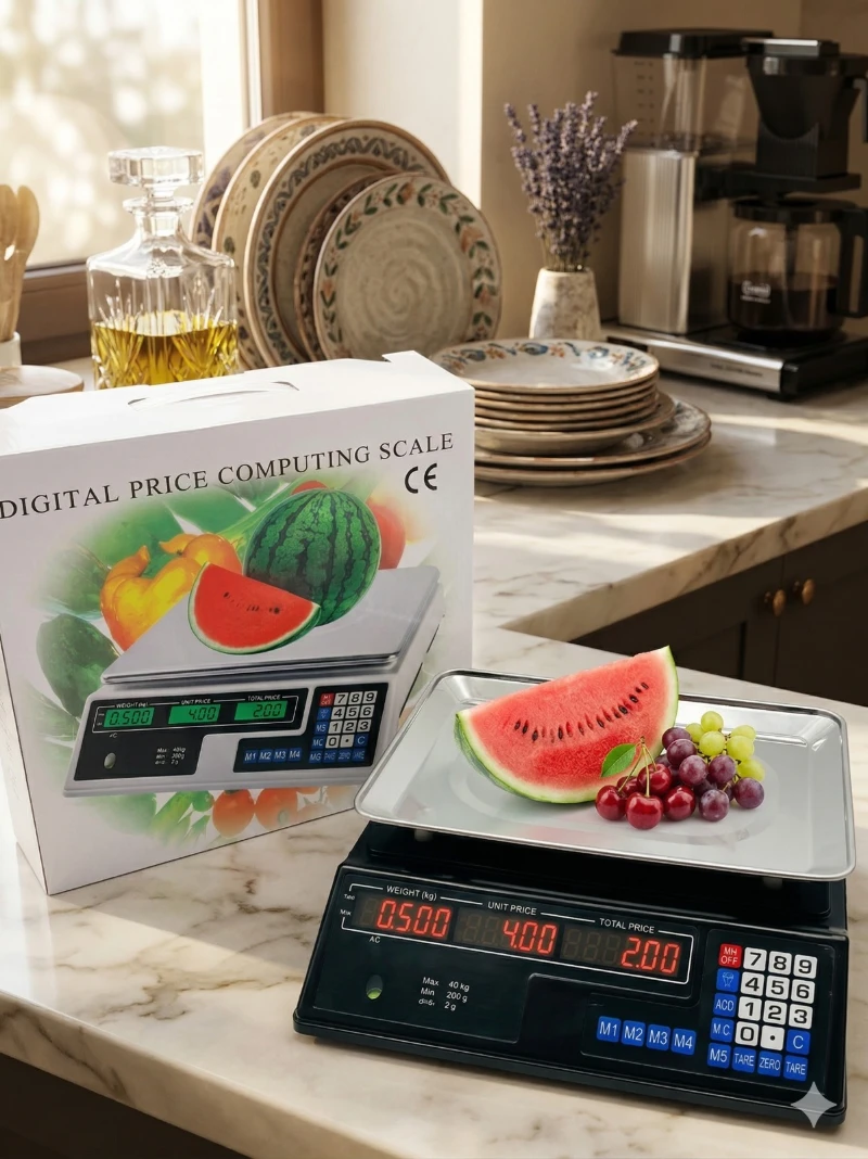 Báscula Digital Comercial 40kg ✨⚖️💵