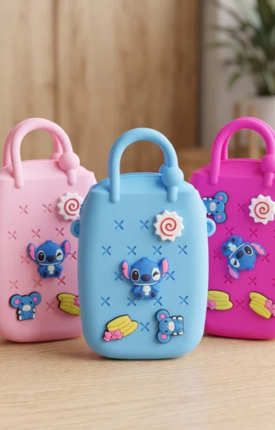Bolso silicona manos libres Stitch