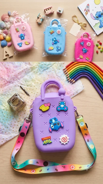 Bolso silicona manos libres Stitch