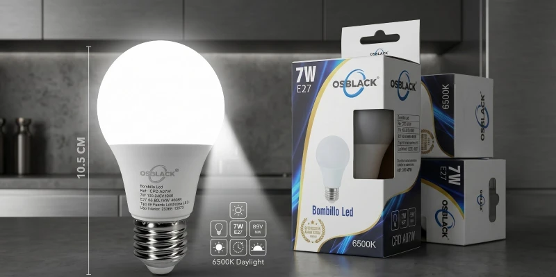 Bombillo LED Osblack 7W ✨💡📉