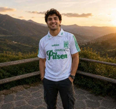 CAMISETA RETRO ATL NACIONAL BLANCA  💚🤍⚽