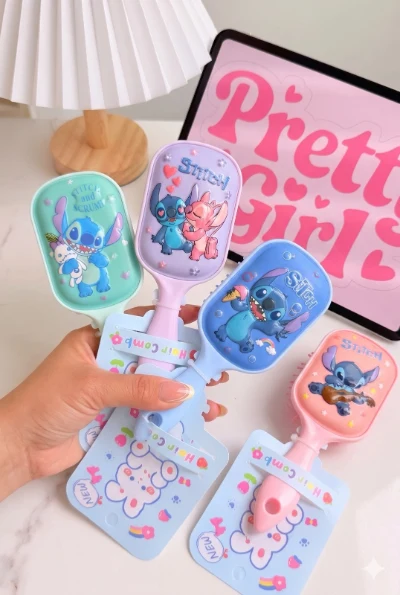 Cepillo Mini de Stitch ✨💆‍♀️