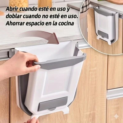 Cesta de basura plegable colgante