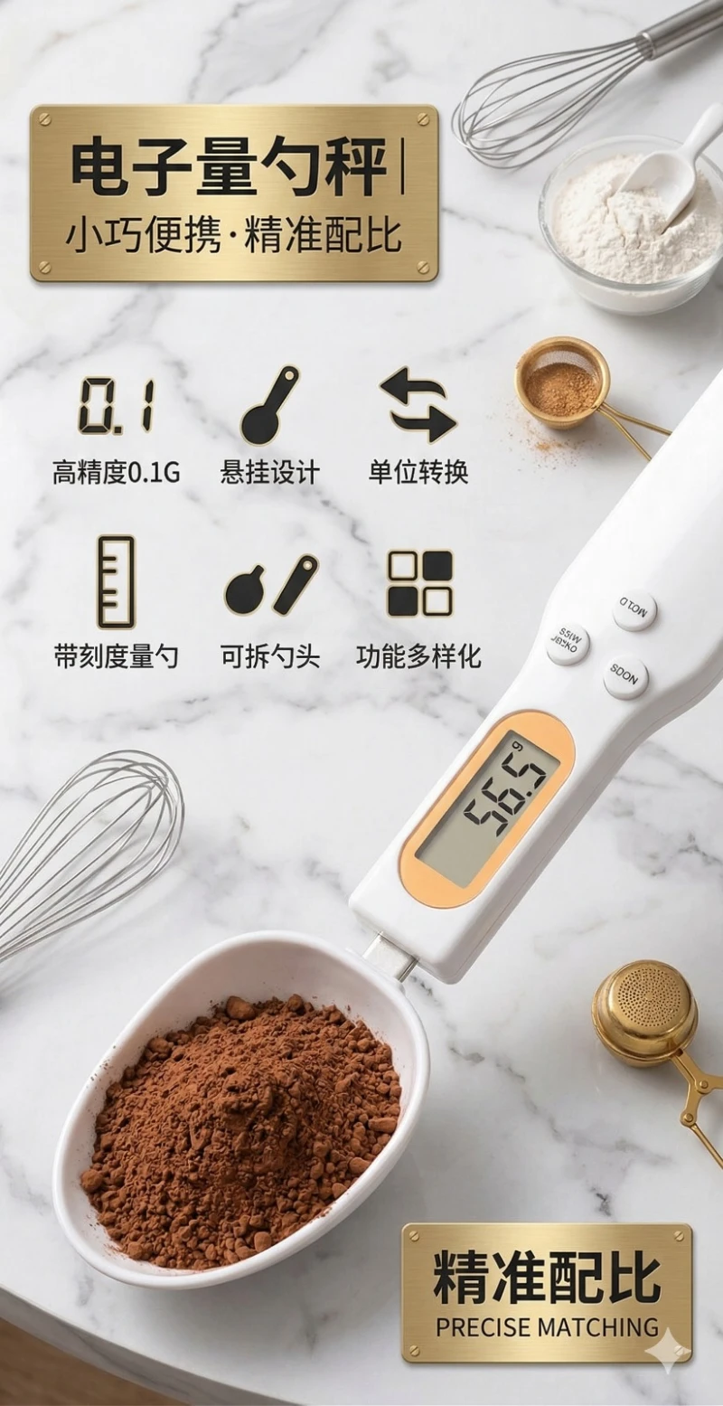 Cuchara Gramera Digital 500g ✨⚖️🥣