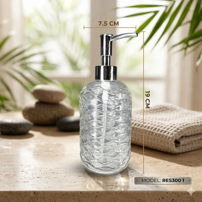 Dispensador de Vidrio 500ml  ✨🧼💎