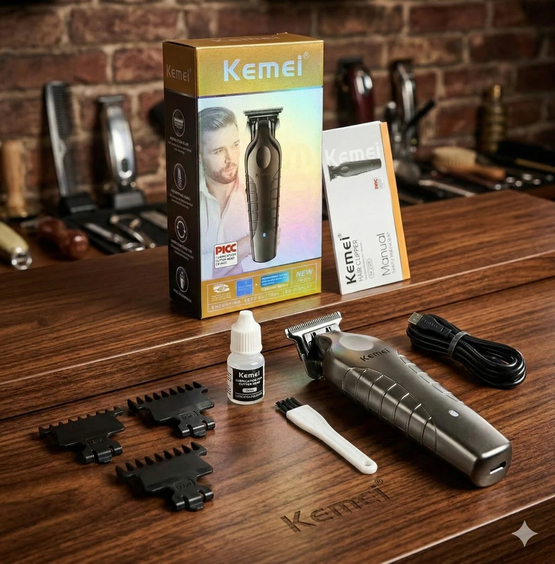 🌟 ¡DISPONIBLE! Patillera Digital Kemei Pro ✨ 💛