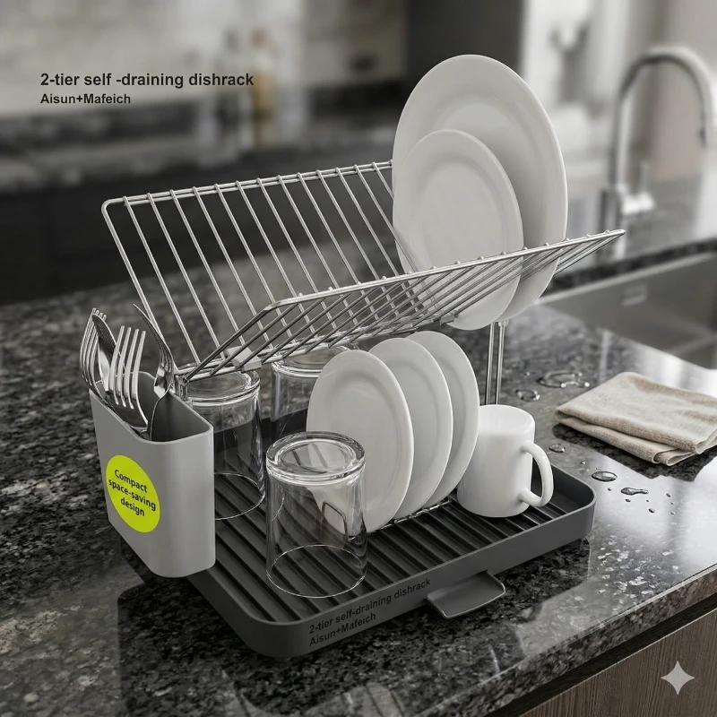 Escurridor de Platos 2 Niveles ✨🍽️🏠