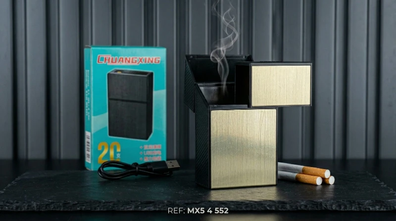 Estuche para 20 Cigarrillos + Encendedor USB ✨🚬