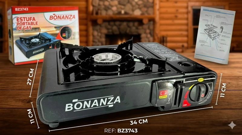 Estufa Portable de Gas Bonanza ✨🍳💛