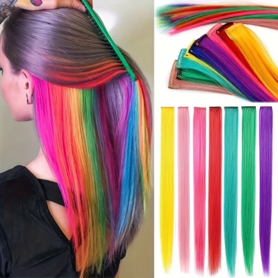 Extensión de cabello de colores