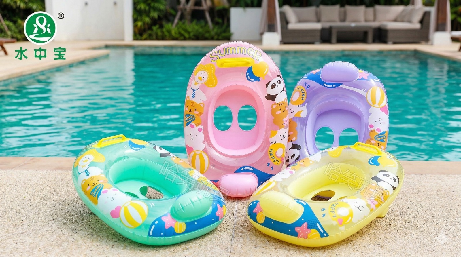 Flotador Lancha para Bebés ✨🚢🌈