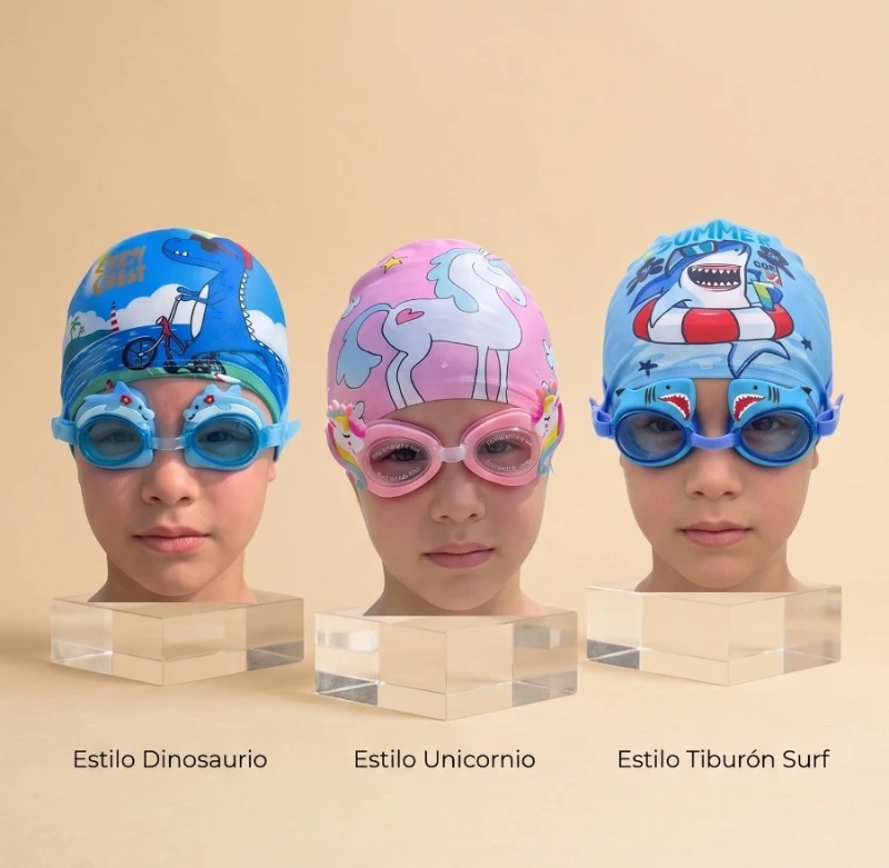 Gorro + gafas para piscina
