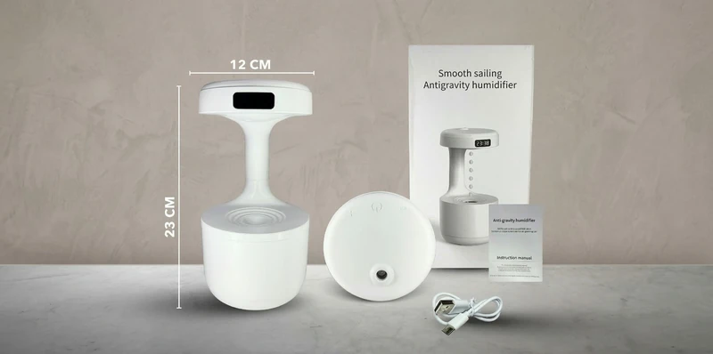 Humidificador Reloj Antigravedad  ✨💧⏰