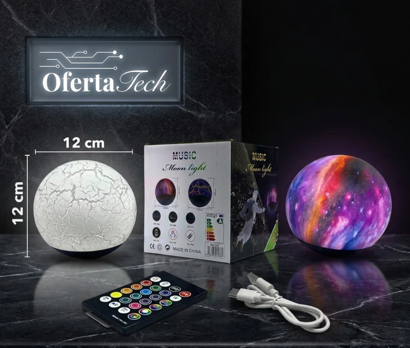 Lámpara Esfera Bluetooth + Control ✨🔊🌈