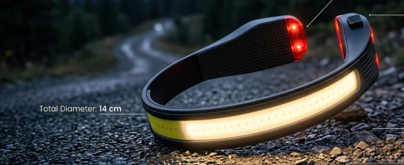 Linterna Frontal Flexible USB-C ✨💡🚨