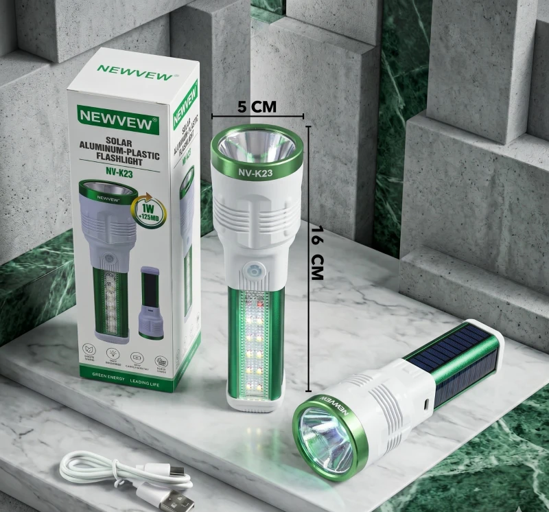 Linterna Solar + Recargable ✨🔦☀️