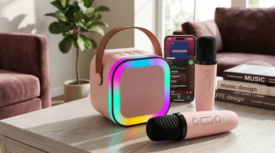 Mini Karaoke de Lujo con 2 Micrófonos ✨🔊🎤🎤