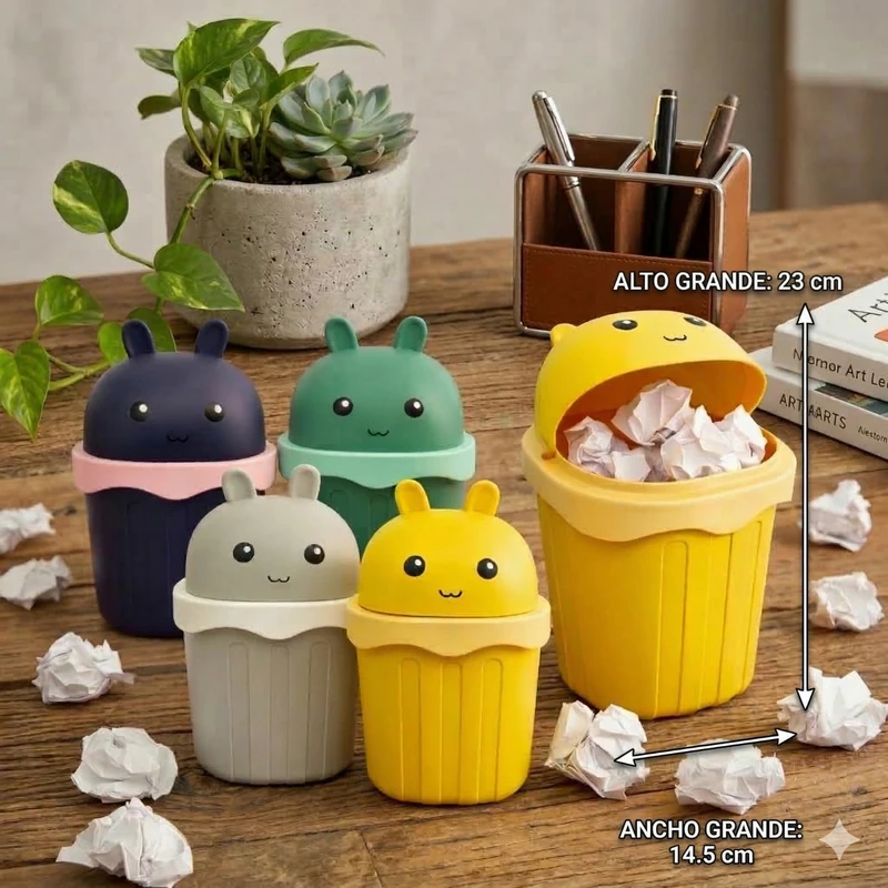 Mini Papeleras de Escritorio ✨🗑️