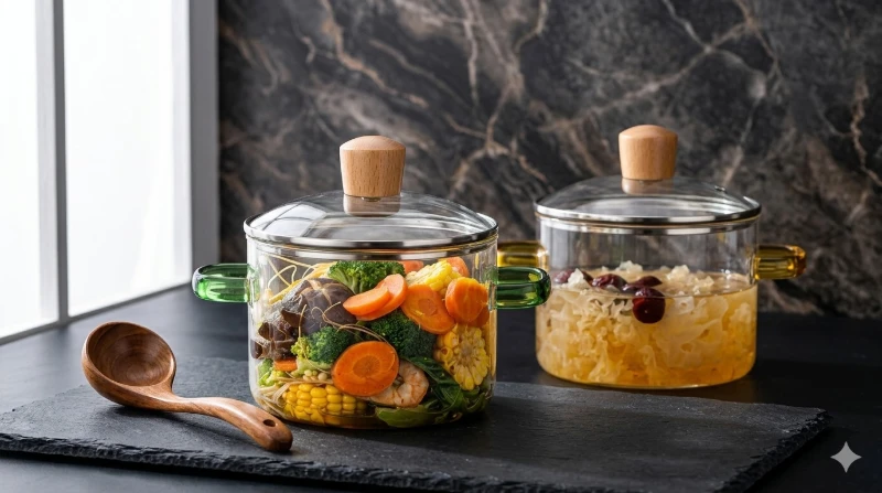 Olla de Vidrio Transparente ✨🍲💎