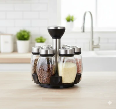 🧂 ¡ORDEN Y SABOR EN TU COCINA! Especiero x 6  ❤️