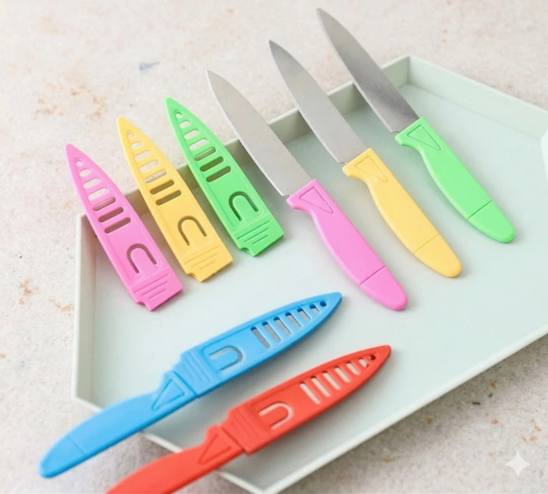 Paquete de 6 Cuchillos de Colores ✨🔪🎨