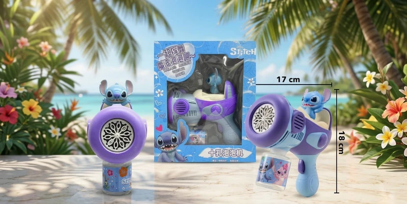 Pistola de Burbujas Stitch  ✨🫧🧸