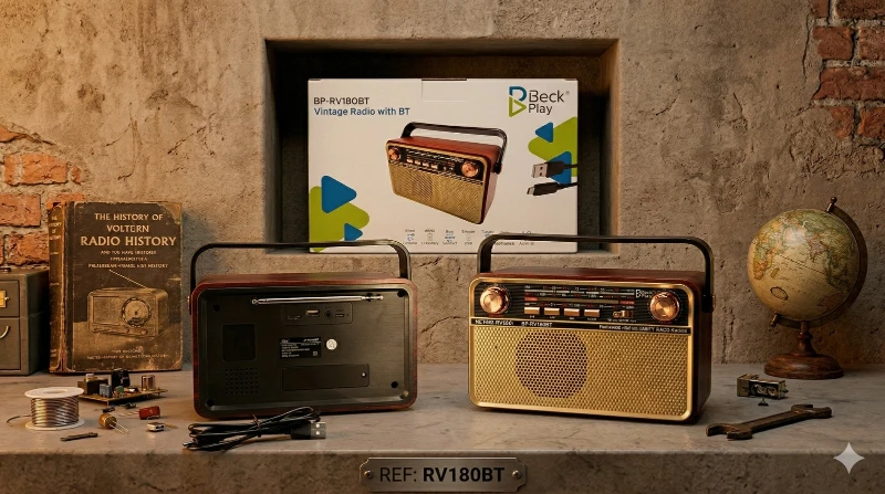 Radio Vintage Bluetooth Beck Play  ✨📻💛