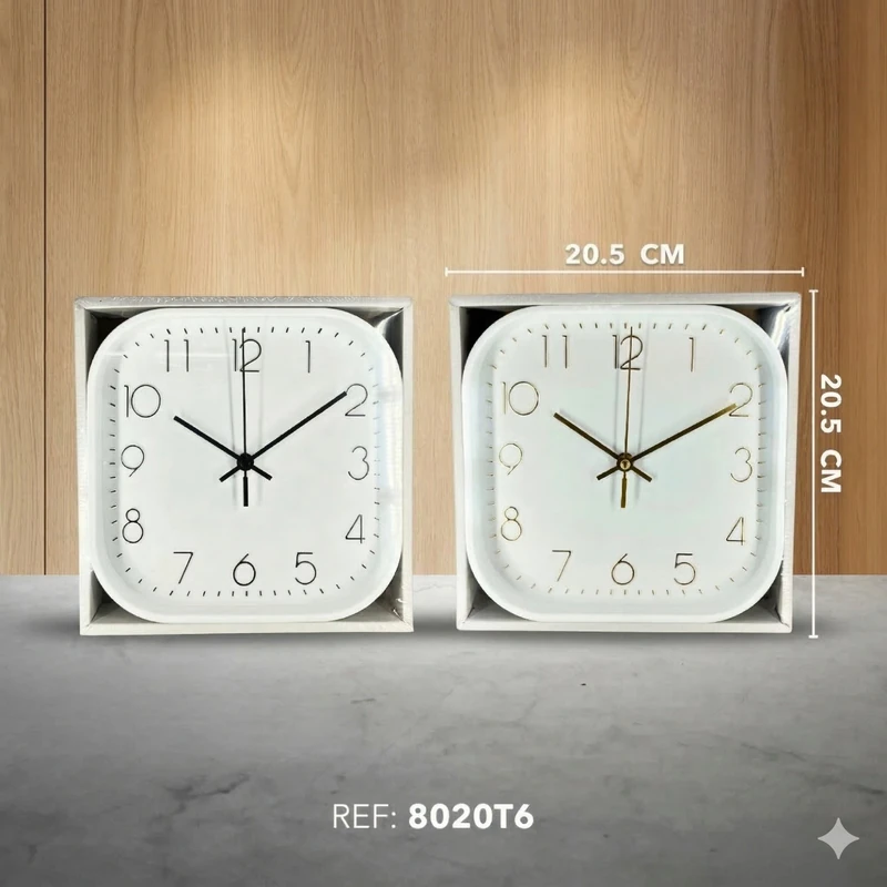 Reloj de Pared Cuadrado Moderno ✨🕒💎