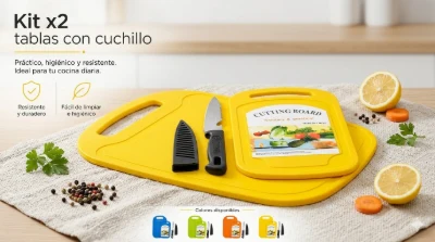 SER X2 TABLAS PARA PICAR CON CUCHILLO