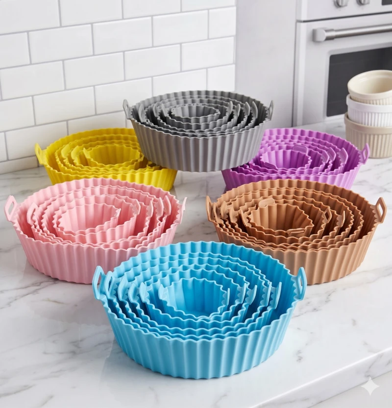 Set x6 Moldes de Silicona para Air Fryer ✨🧁🏠