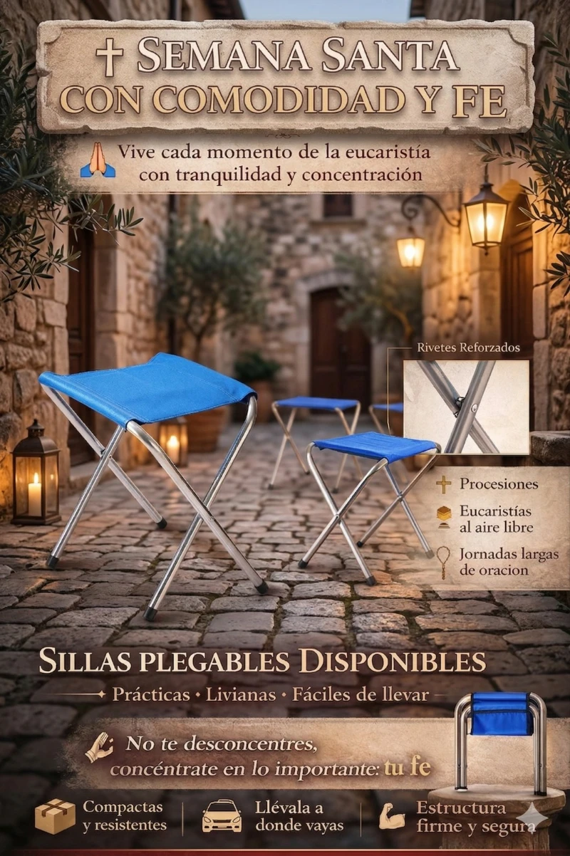 Silla Plegable Sencilla ✨🪑🌿