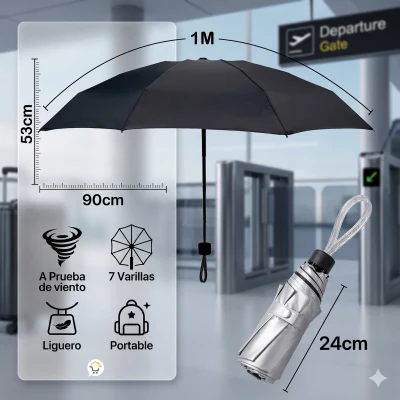 Sombrilla Antivientos Ultra Resistente ✨🌧️💨