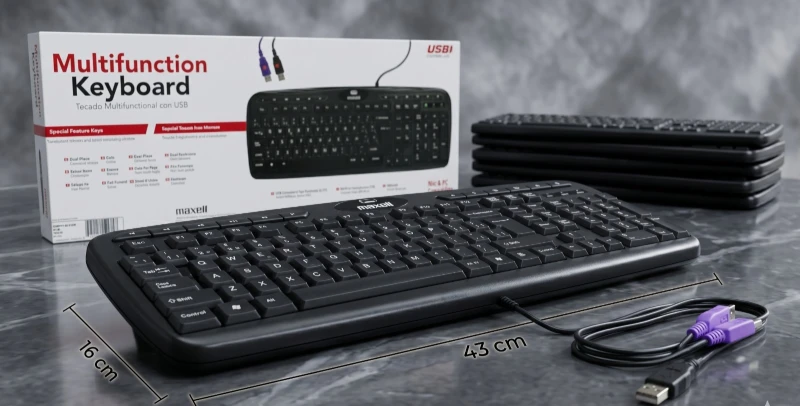 Teclado Multifuncional Maxell ✨⌨️💻