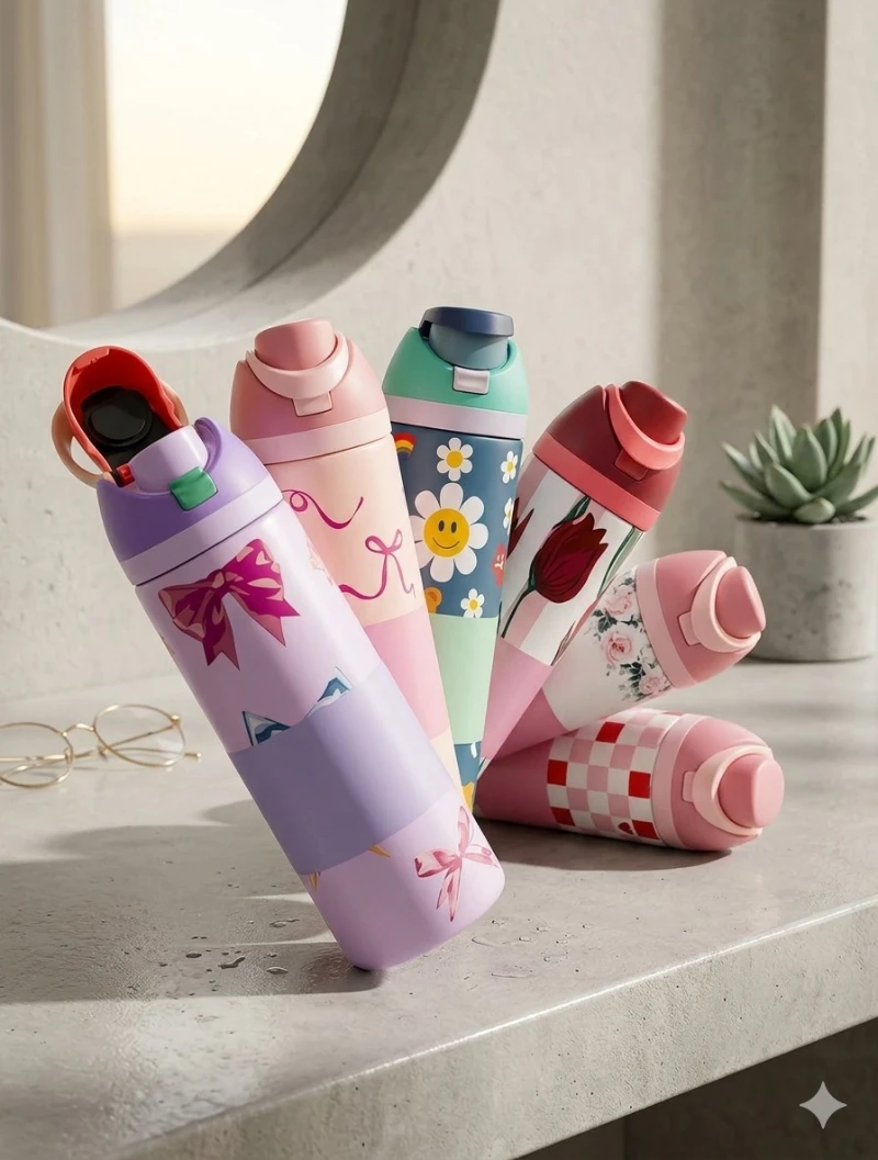 Termo Estampado Tipo Owala ✨🥤🌈
