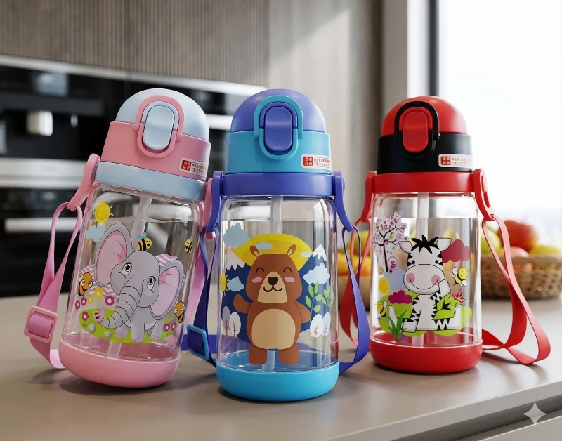 Termo Infantil Animales con Pitillo ✨🦊🐰🥤