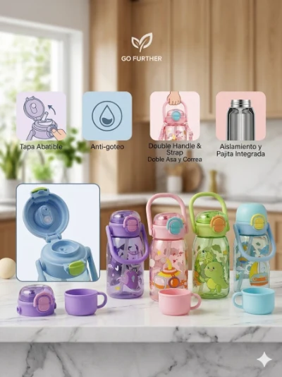 Termo Infantil con Correa ✨🥤🎒