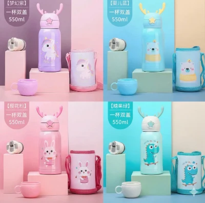 Termo Térmico Infantil 500ml ✨🥤🌈