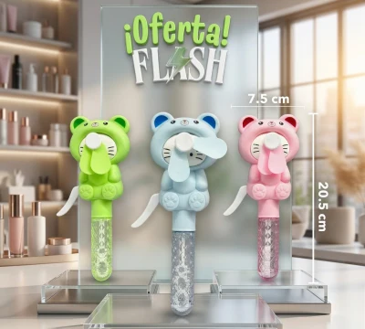 Ventilador Burbujero Osito  ✨🧸💨