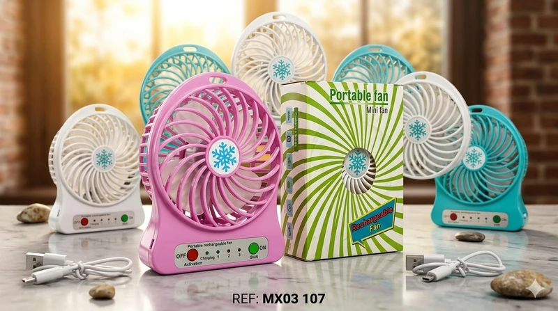Ventilador Portátil Recargable MX03 ✨💨🔋