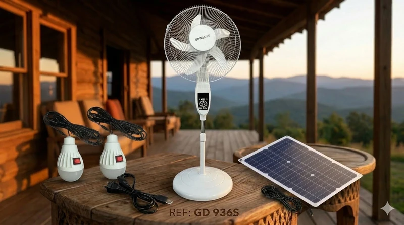 Ventilador Solar Recargable ✨🌬️☀️
