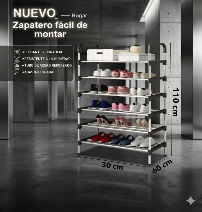 Zapatero Organizador 6 Pisos ✨👟🏠