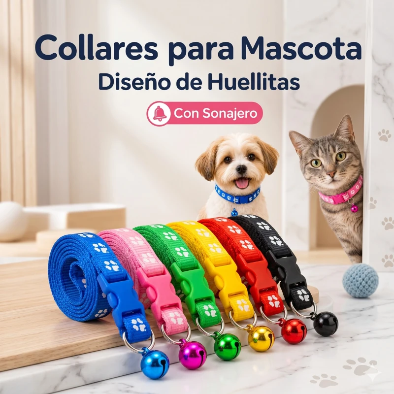 COLLAR PARA MASCOTAS CON SONAJERO