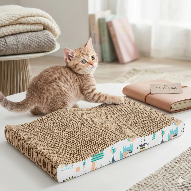 Rascador para Gatos Ondulado ✨🐈🐾