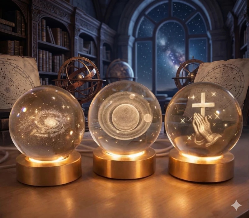 Lámpara Esfera de Cristal 6 cm  ✨🔮💡