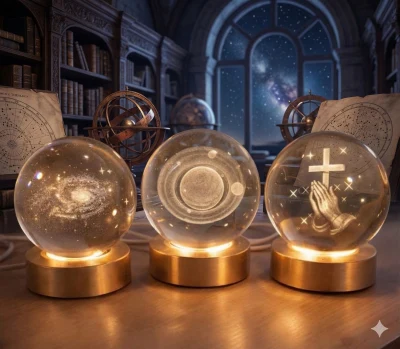 Lámpara Esfera de Cristal 6 cm  ✨🔮💡