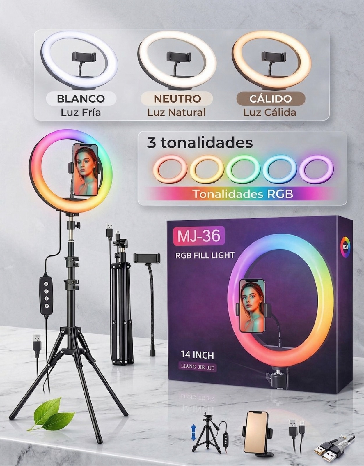 RGB and Trípode Light Arrows    26CM