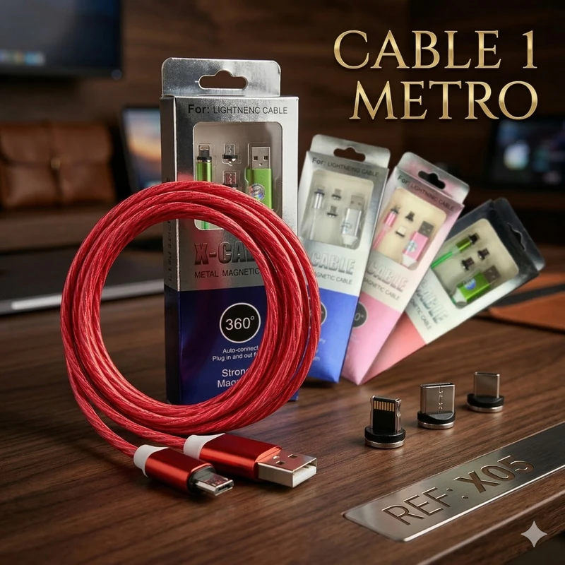 Cable Magnético 3 en 1 X05 ✨🔌📱